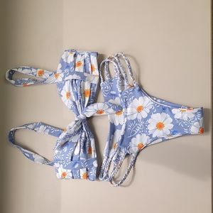 Zaful Lavendar Floral Bikini